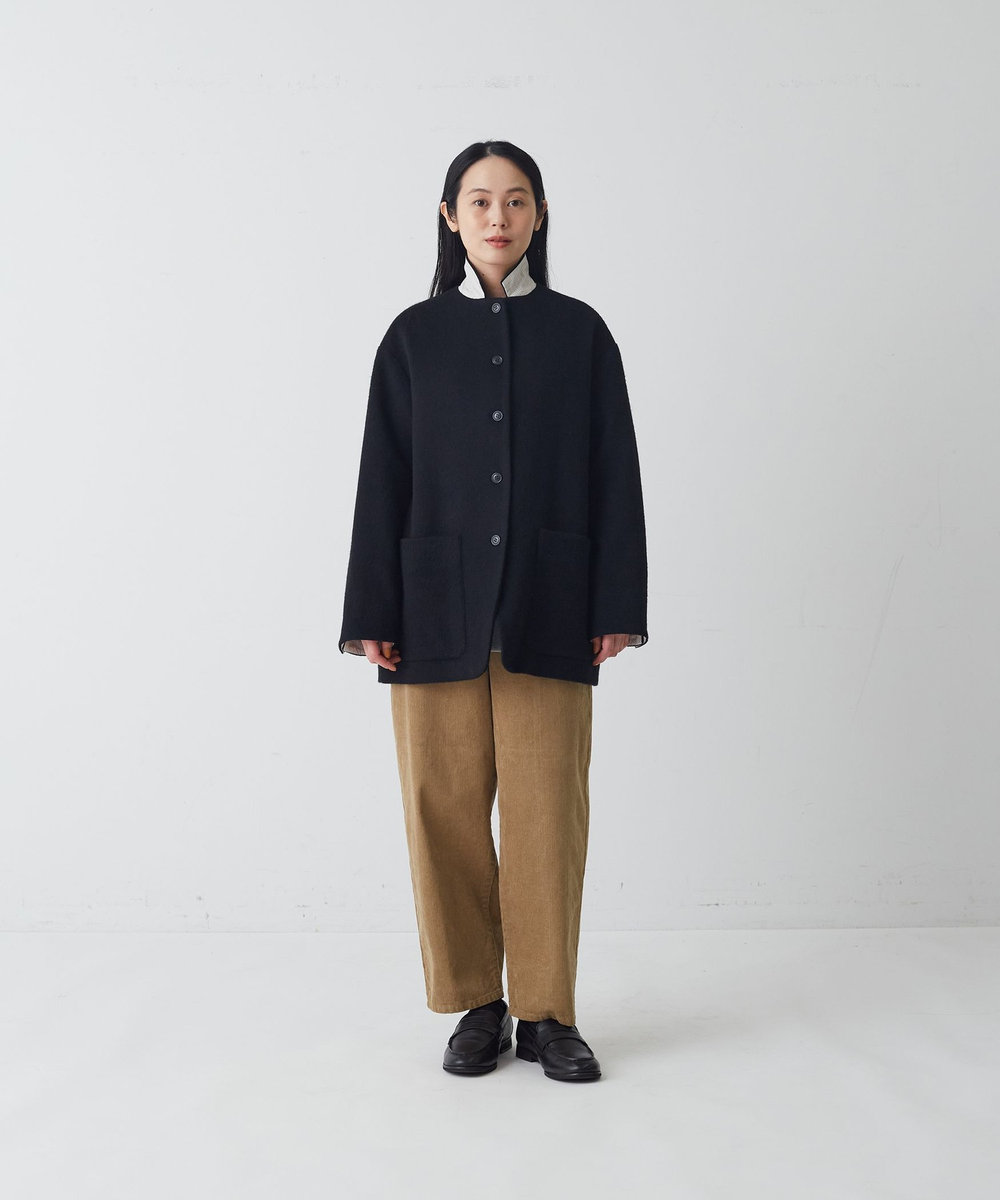 congés payés ADIEU TRISTESSE ウールシャギージャケット ブラック