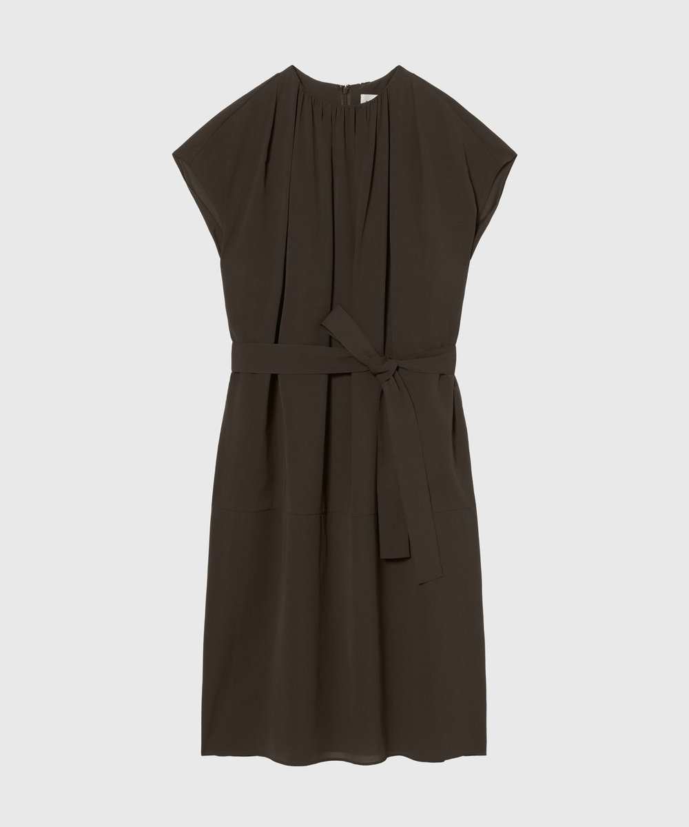 DÉPAREILLÉ DRY DUNGAREE DRESS / ドライダンガリードレス ブラウン