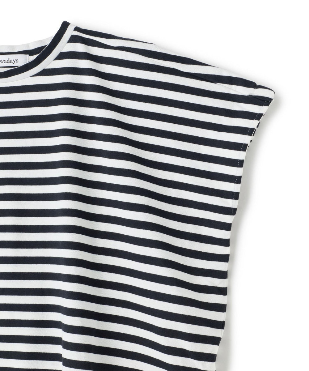 NOWADAYS コットンボーダーTシャツ ブラック系その他