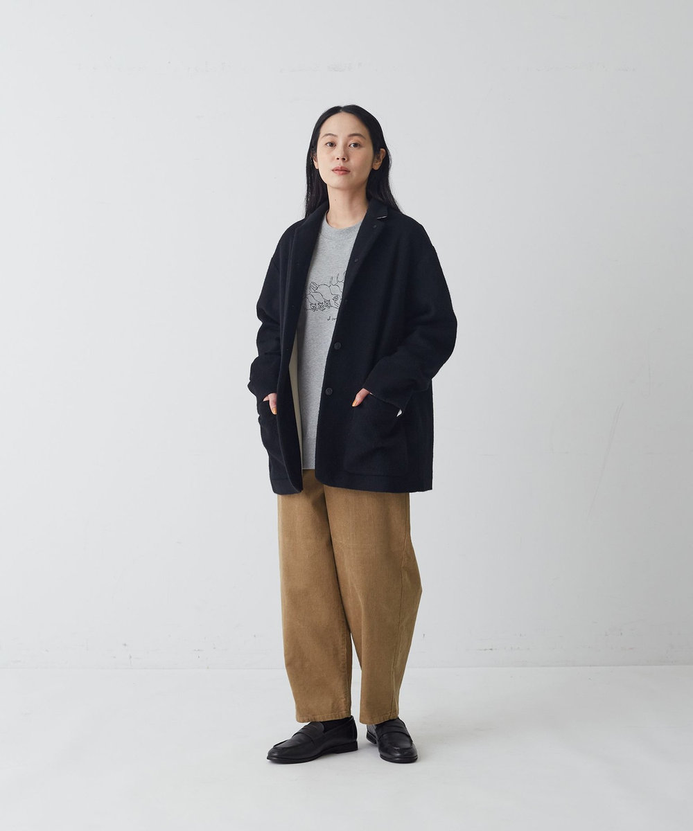 congés payés ADIEU TRISTESSE ウールシャギージャケット ブラック