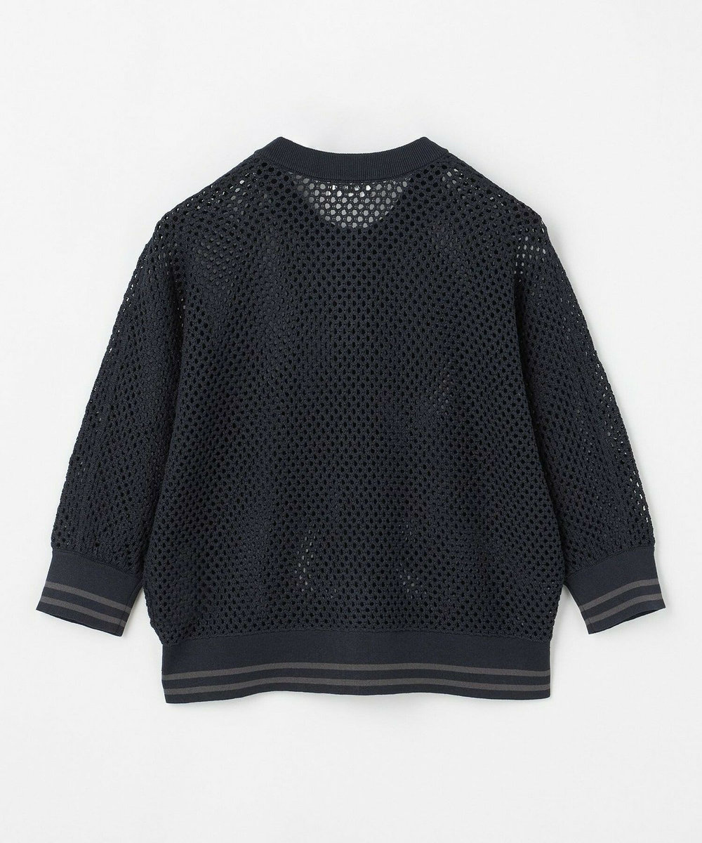 L'EQUIPE GREEN 和紙メッシュショートブルゾン ネイビー