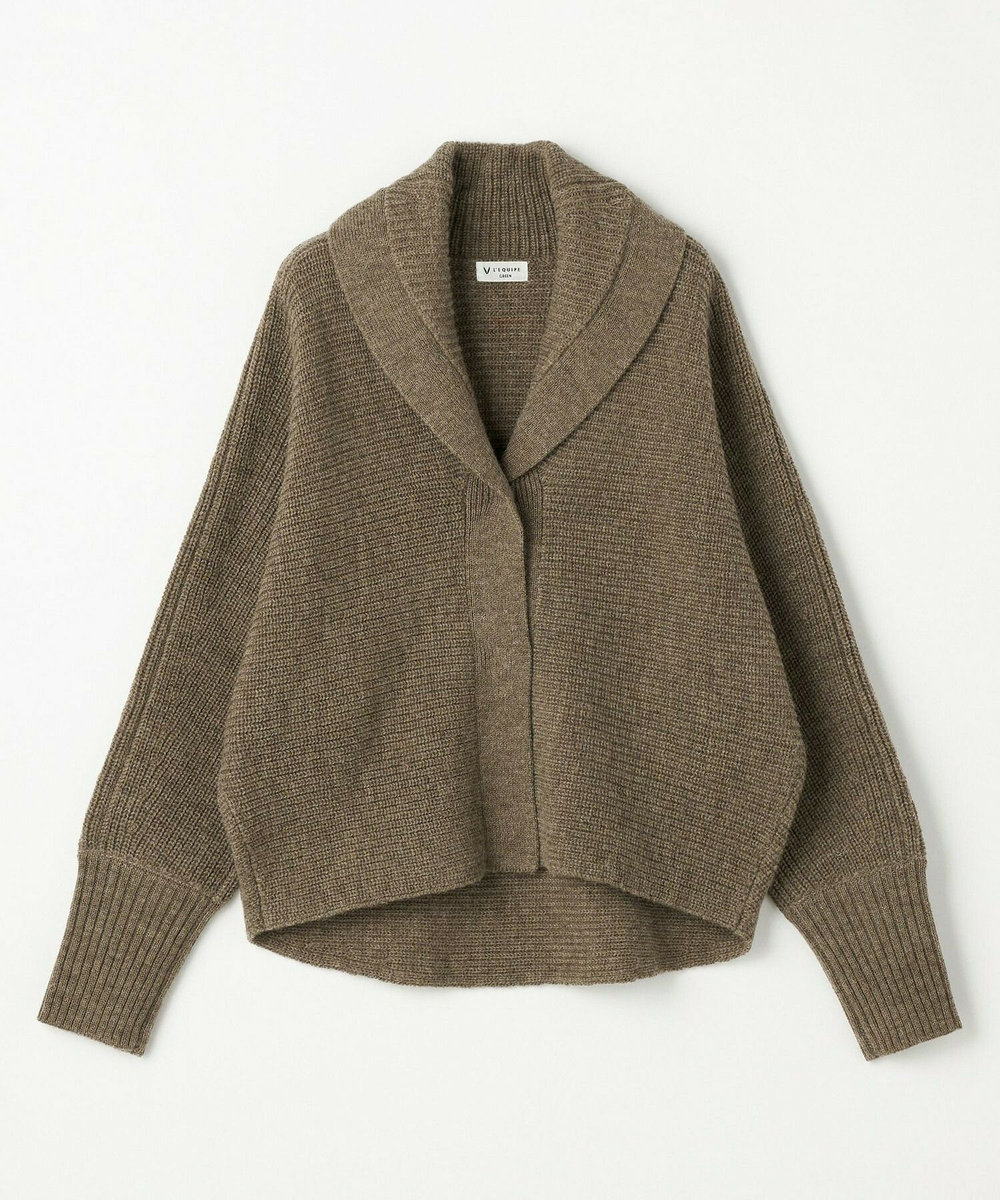 L'EQUIPE GREEN ナチュラルカラーウールハーフジャケット ブラウン
