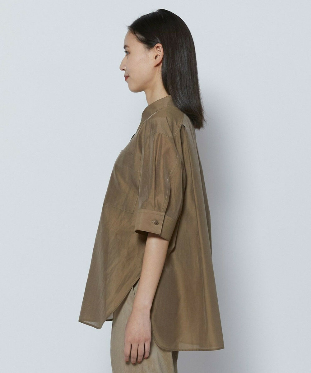 L'EQUIPE COUTURIER C/SEオーガンジーシャツ モカ