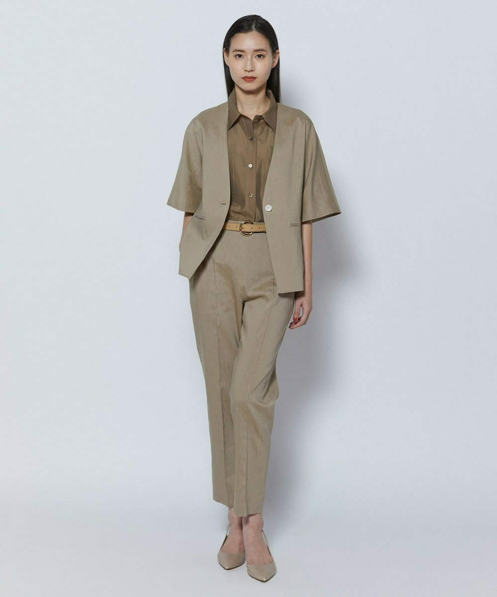 L'EQUIPE COUTURIER C/SEオーガンジーシャツ モカ