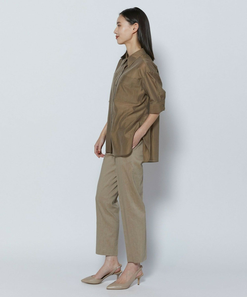L'EQUIPE COUTURIER C/SEオーガンジーシャツ モカ