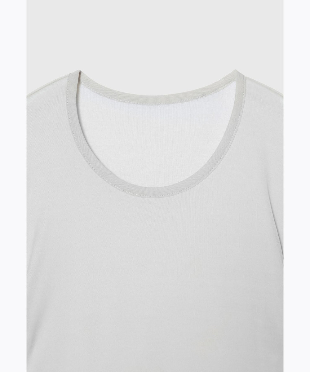 DÉPAREILLÉ SHEER STRETCH REVERSIBLE CREWNECK / シアーストレッチリバーシブルクルーネック グレイッシュベージュ