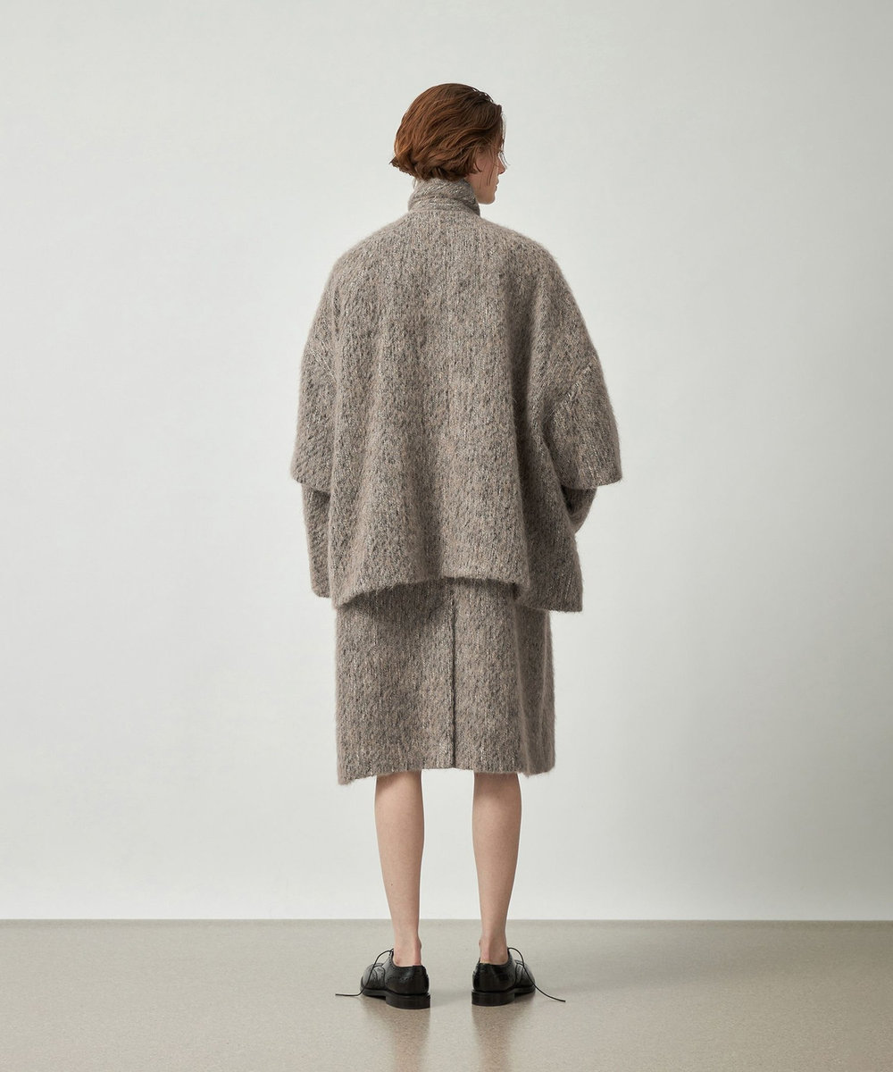 DÉPAREILLÉ SHAGGY PONCHO GILET / シャギーポンチョジレ ベージュ