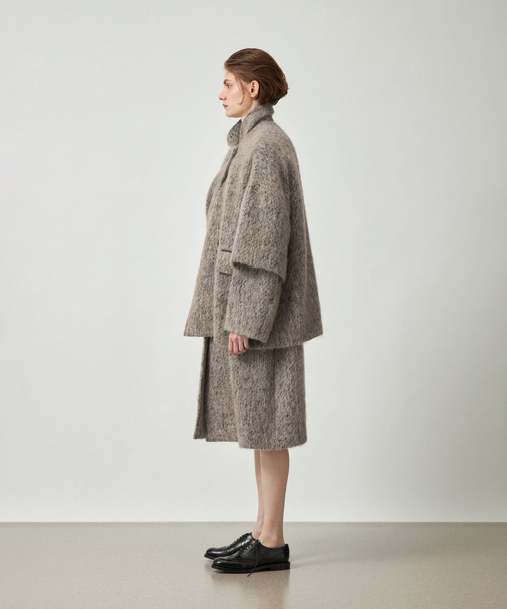 DÉPAREILLÉ SHAGGY PONCHO GILET / シャギーポンチョジレ ベージュ