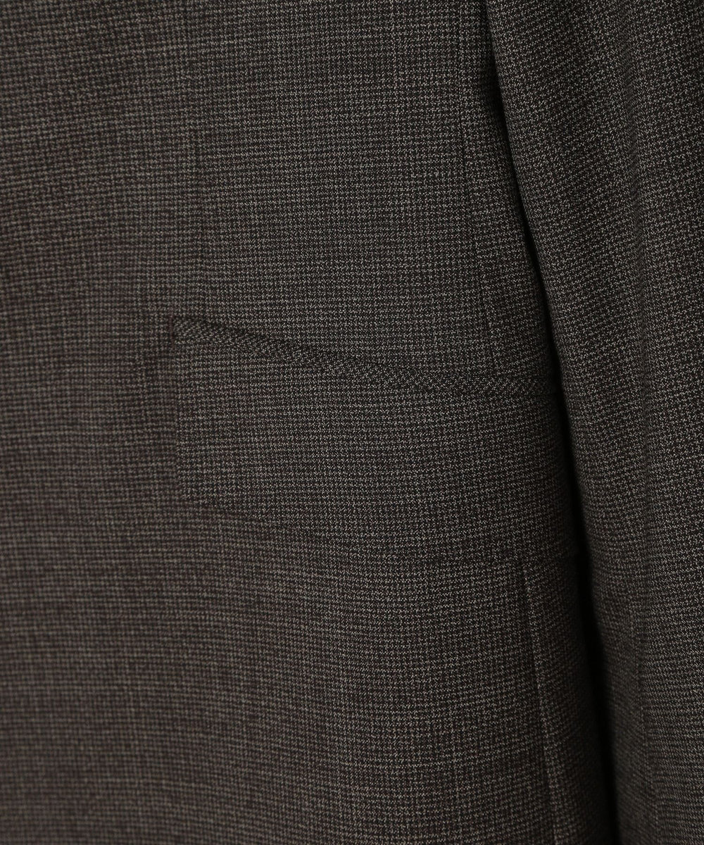 MEN'S BIGI ウールメランジ千鳥格子スーツ＜セットアップ＞ ブラウン
