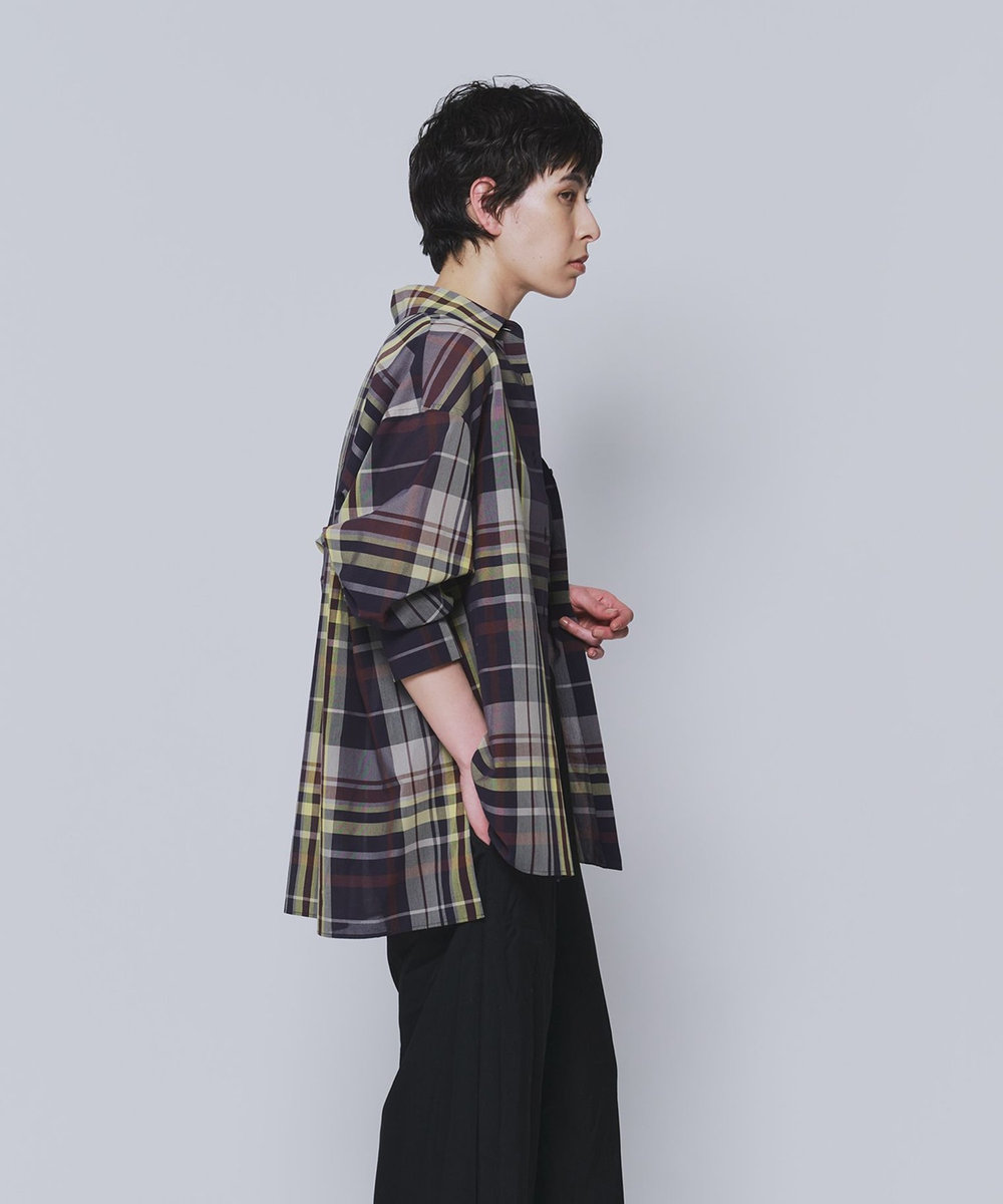 1er Arrondissement シアーチェックシャツ チェック