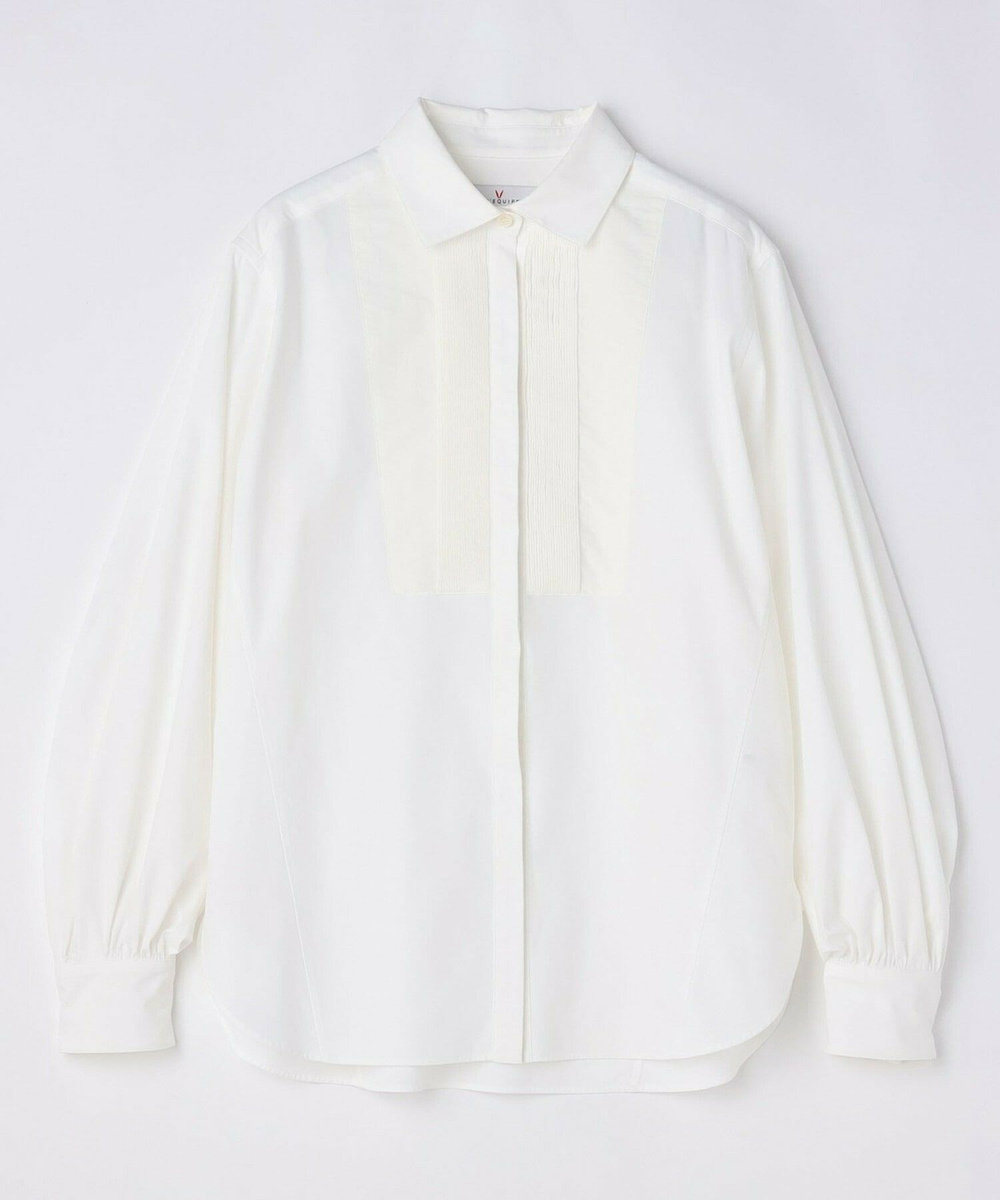 L'EQUIPE COUTURIER 80/2GVブロックスボリュームスリーブシャツ ホワイト