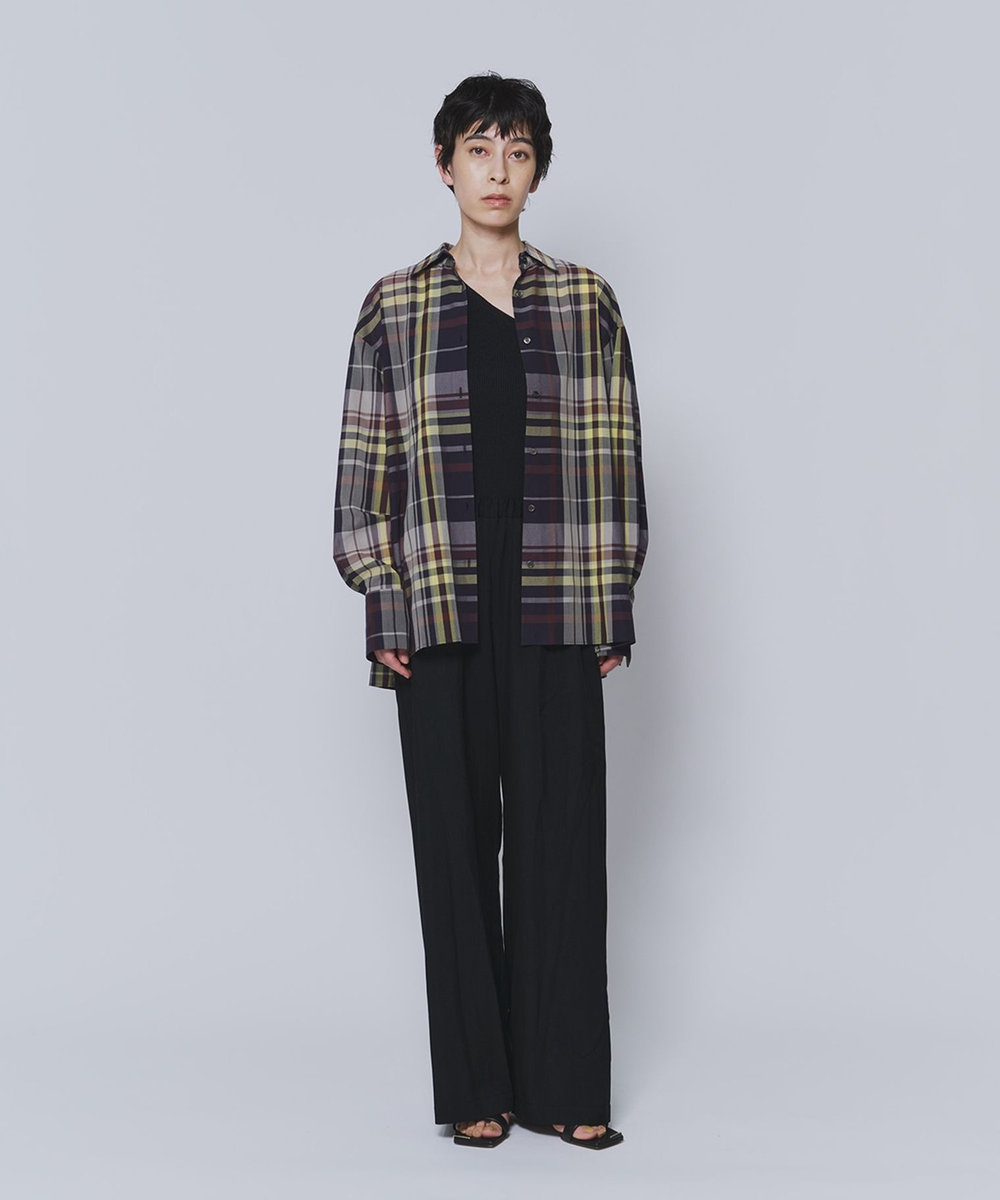 1er Arrondissement シアーチェックシャツ チェック