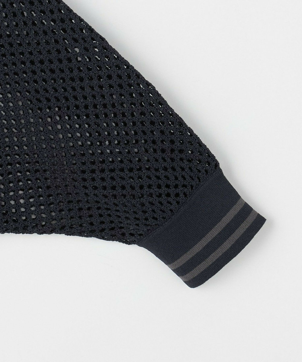 L'EQUIPE GREEN 和紙メッシュショートブルゾン ネイビー