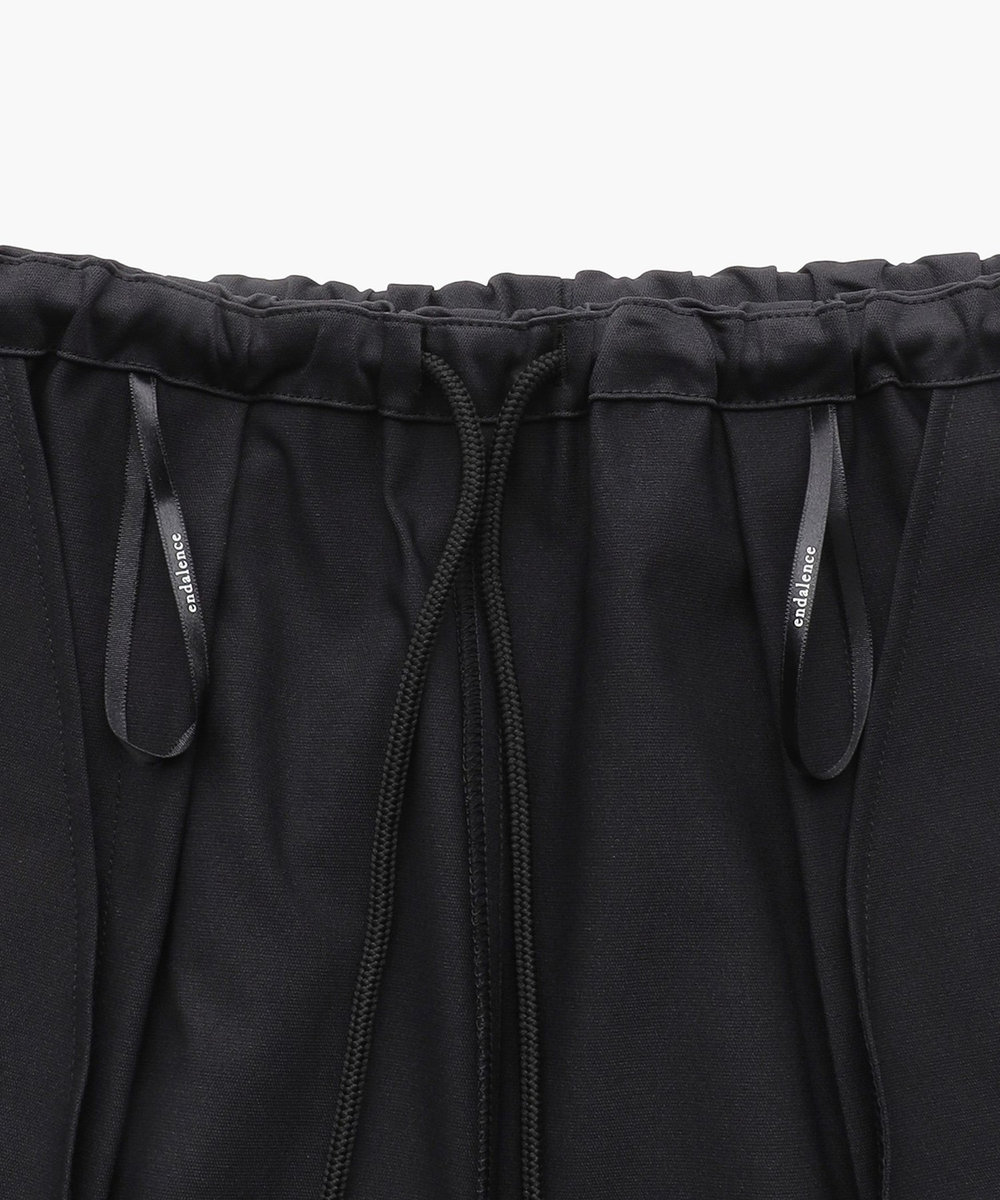 endalence T/Cストレッチドローストリングパンツ ブラック