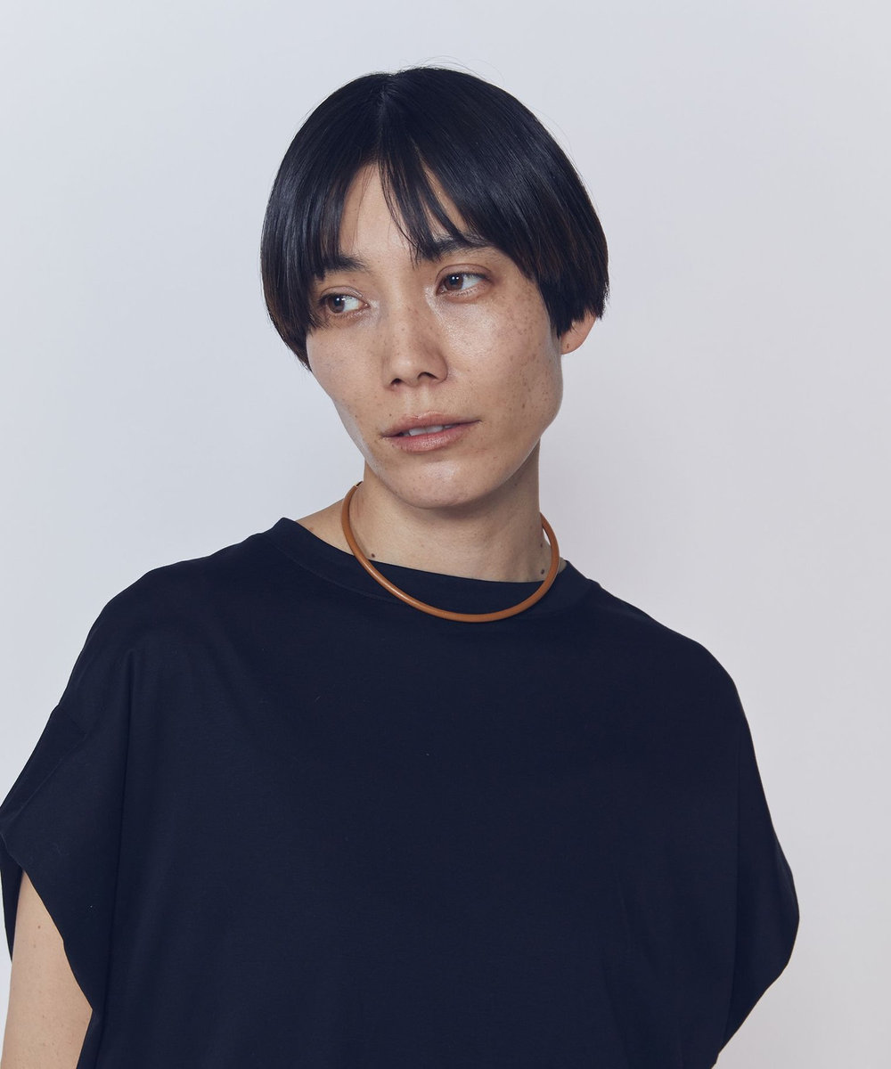 1er Arrondissement ＜Bijou R.I (ビジューアールアイ)＞レザーチョーカーネックレス キャメル
