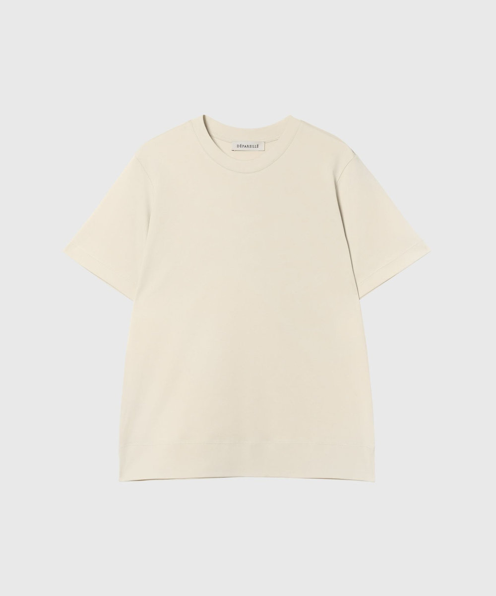 DÉPAREILLÉ SMOOTH SHORT SLEEVE T SHIRT / スムースショートスリーブTシャツ ベージュ