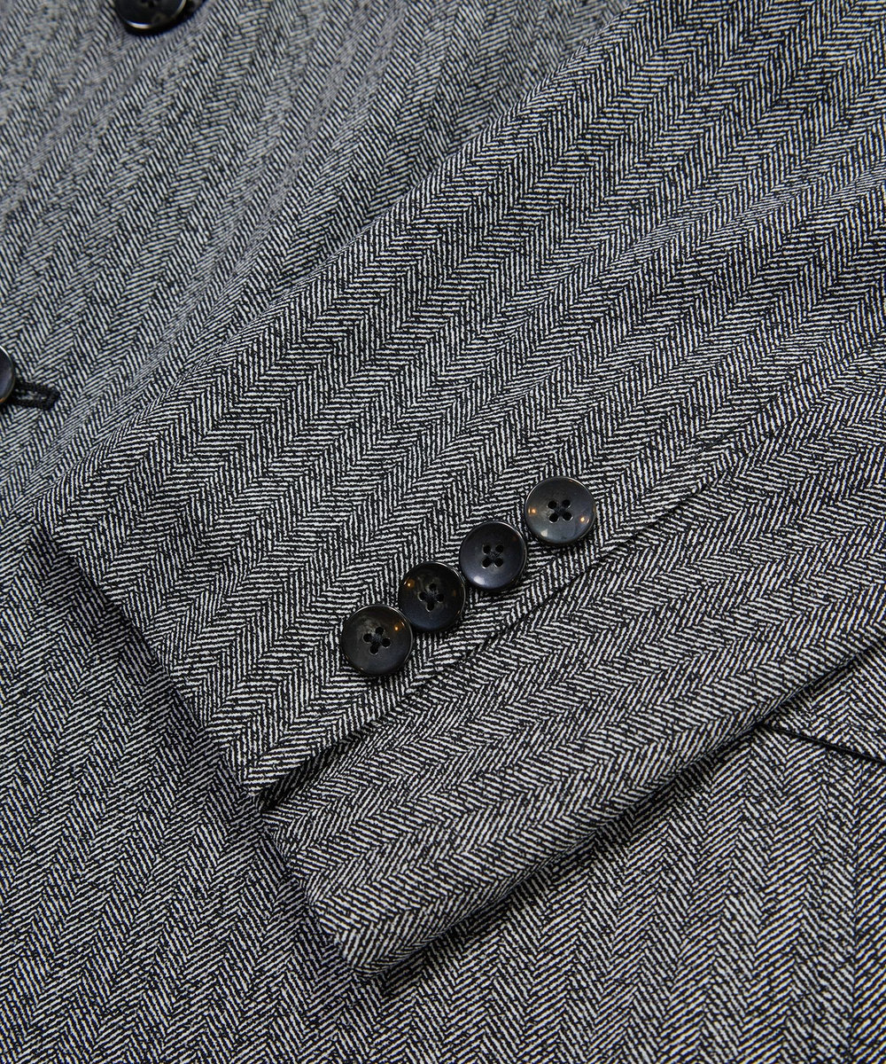 MEN'S BIGI 【ACTIVE TAILOR】Dot Air ヘリンボーン×千鳥格子/デニム柄 セットアップジャケット＜通気性/吸水速乾/ストレッチ＞ ブラック系その他
