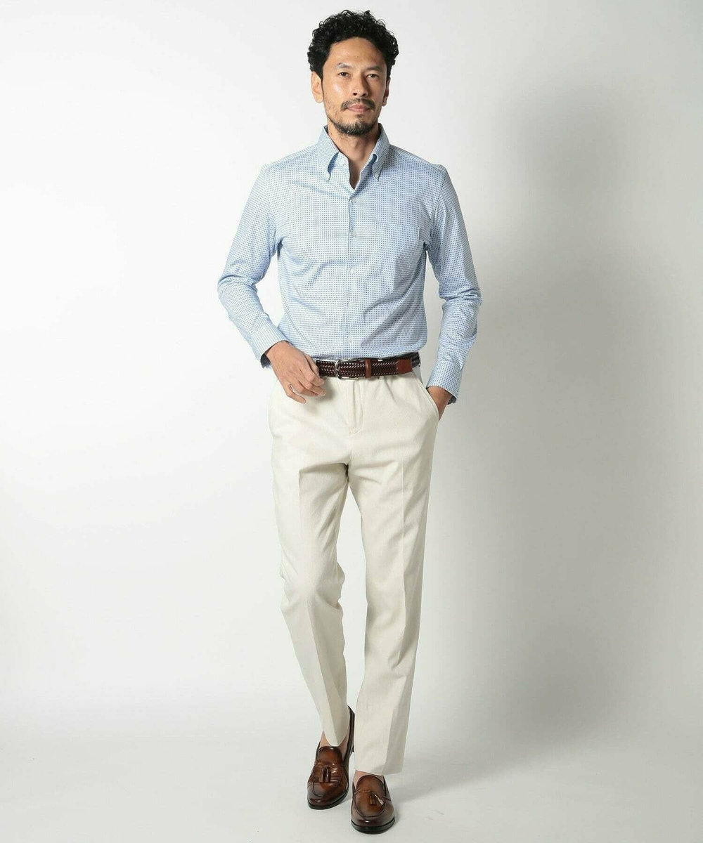 MEN'S BIGI 【DOMODOSSOLA】レザーメッシュプレーンベルト ブラウン