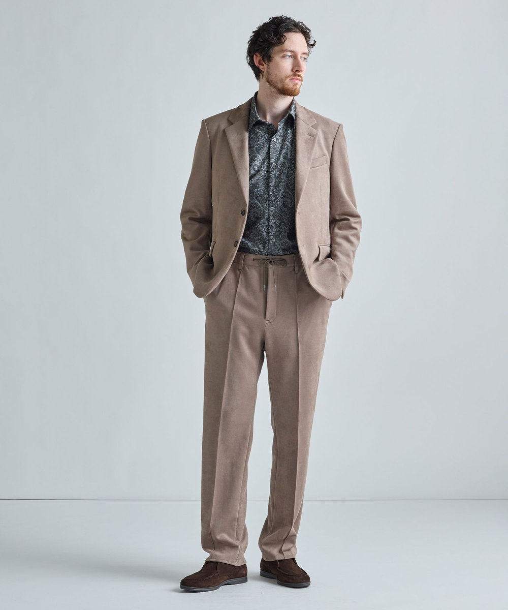 MEN'S BIGI スエードチャッカスリッポンブーツ ブラウン