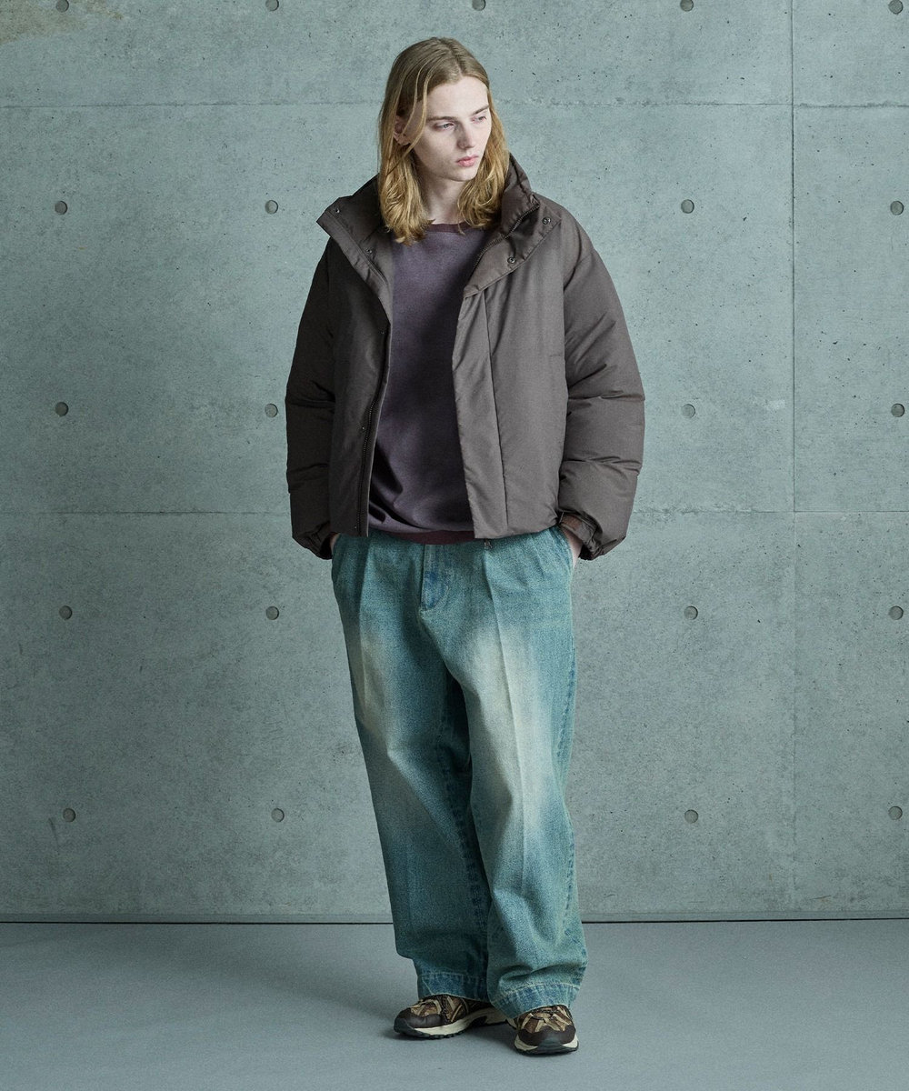 MEN'S BIGI ボクシーワイド パデットブルゾン ブラウン系その他