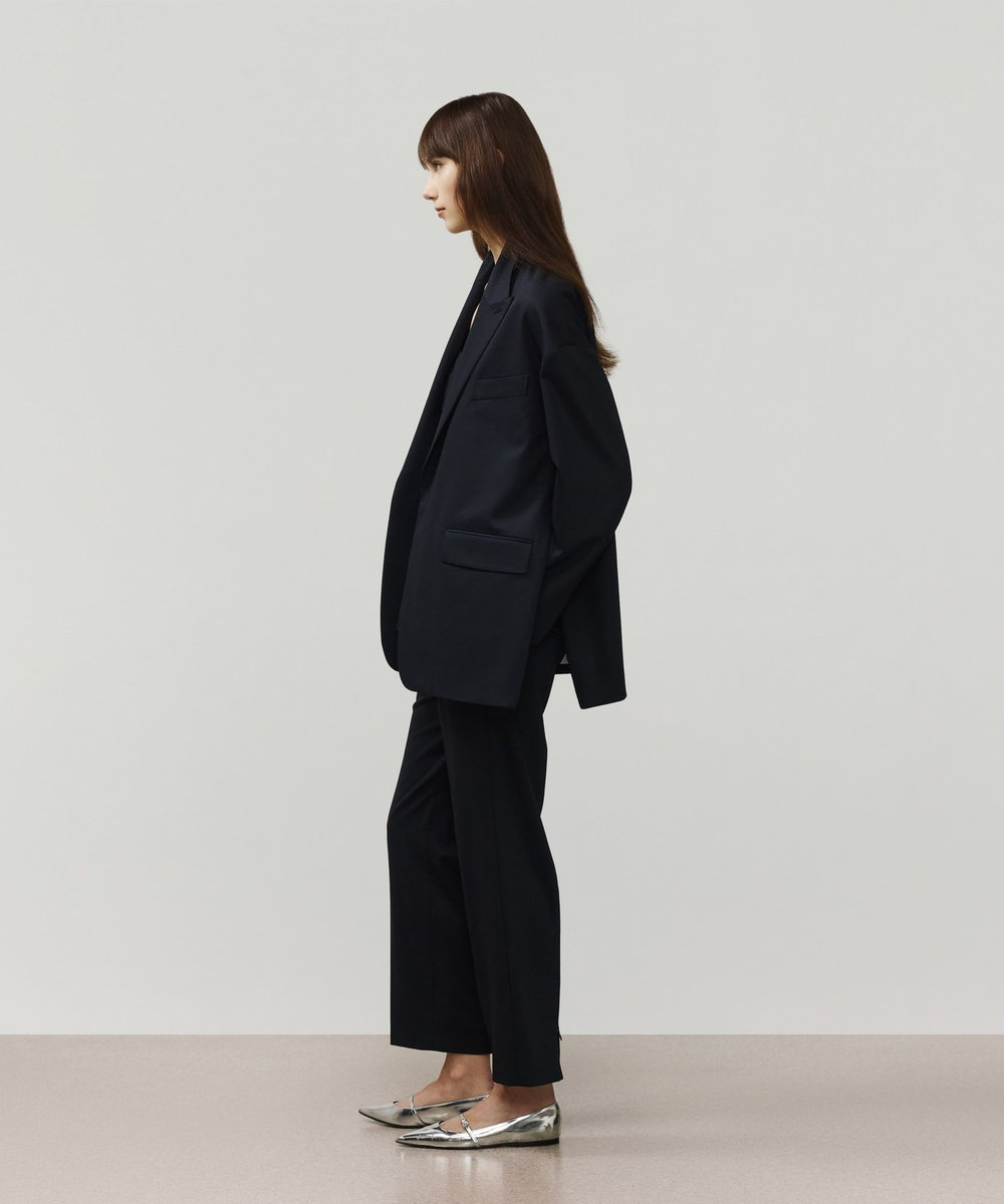 DÉPAREILLÉ WOOL NYLON GABARDINE JACKET / ウールナイロンギャバジンジャケット ネイビー