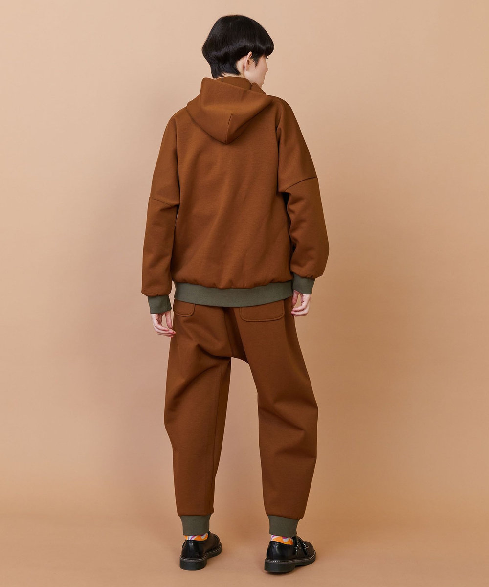FRAPBOIS ライトスウェット ジップアップパーカー ブラウン