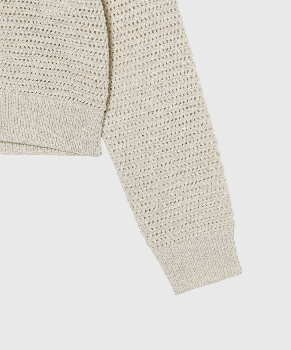 DÉPAREILLÉ MIX POLO CARDIGAN / ミックスポロカーディガン ベージュ