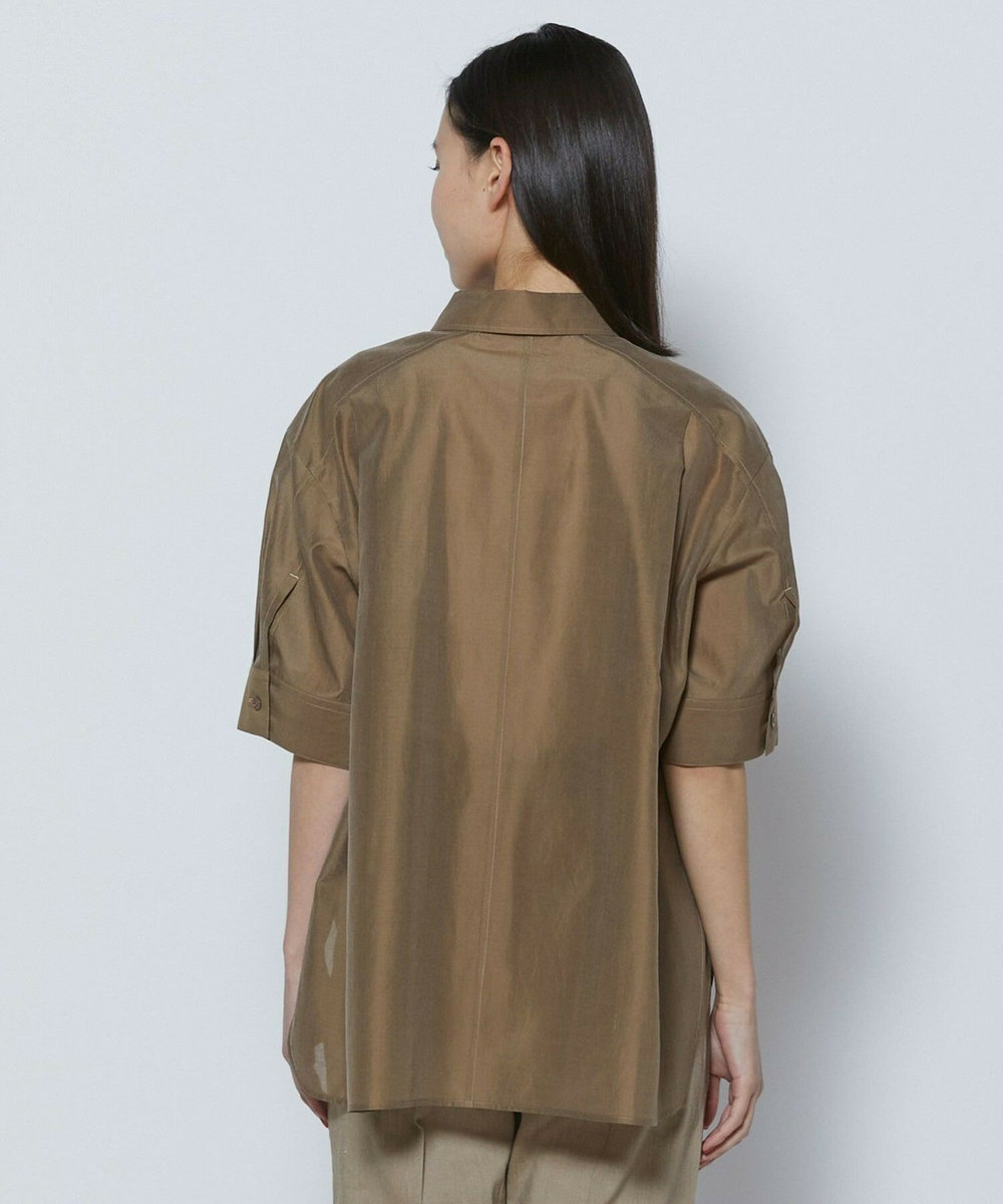L'EQUIPE COUTURIER C/SEオーガンジーシャツ モカ