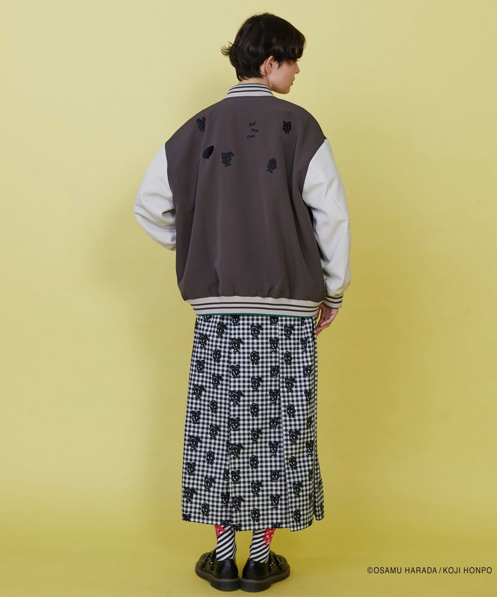 FRAPBOIS OSAMU GOODS レタードジャケット チャコールグレー