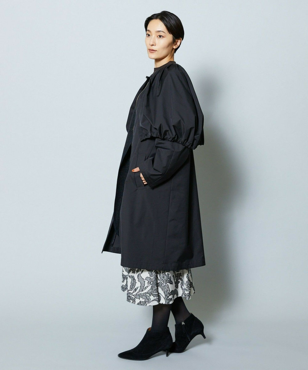MOGA Collection MOGA Collection ポリエステルロングサテンコート ブラック
