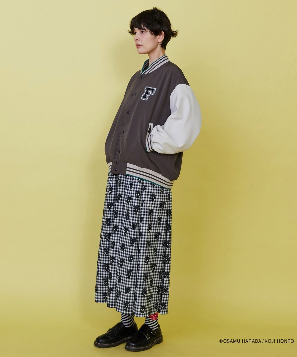 FRAPBOIS OSAMU GOODS レタードジャケット チャコールグレー
