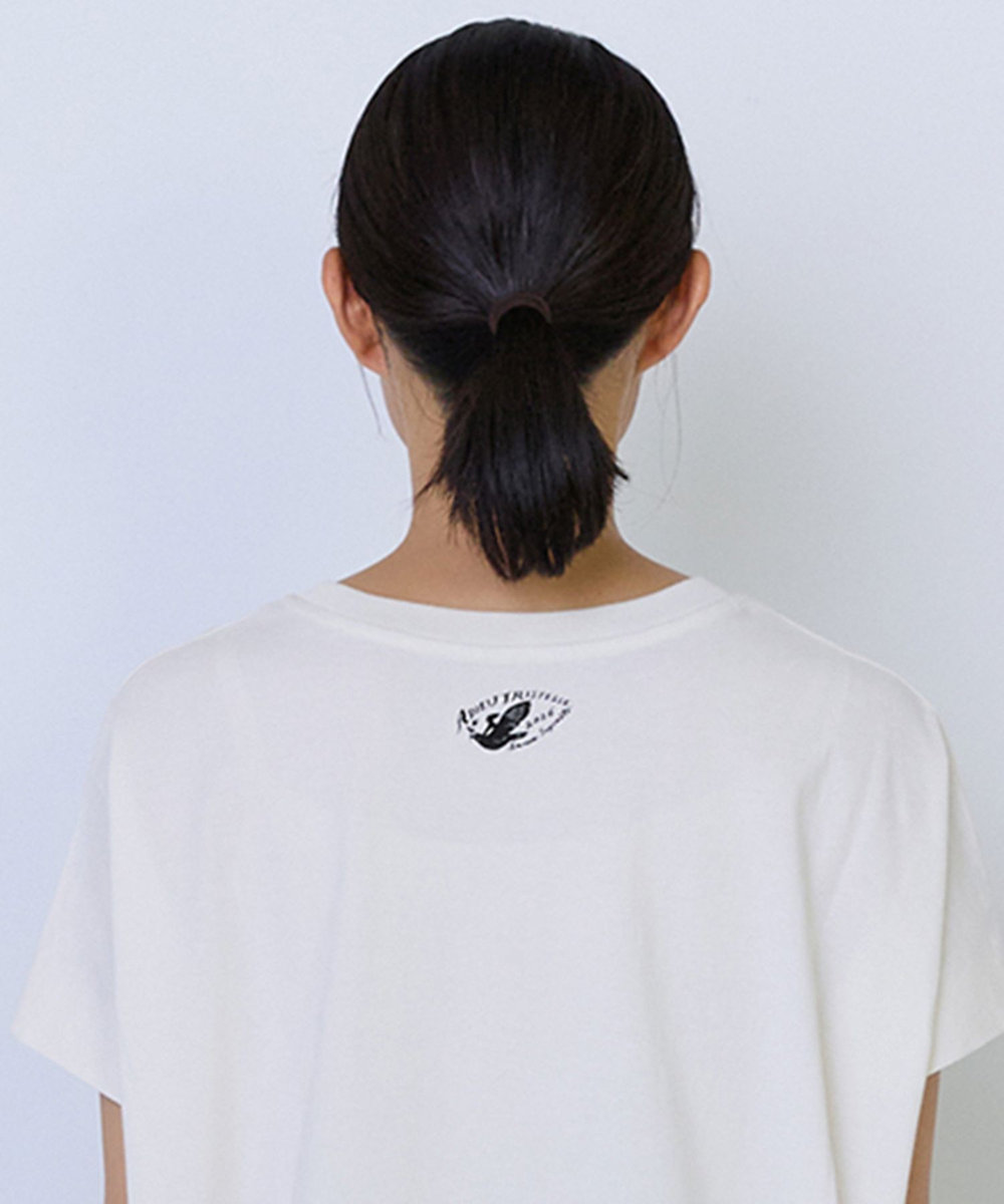 ADIEU TRISTESSE 【6月お気に入り登録ブランド内1位】杉本さなえさん コラボフレンチスリーブTシャツ アイボリー