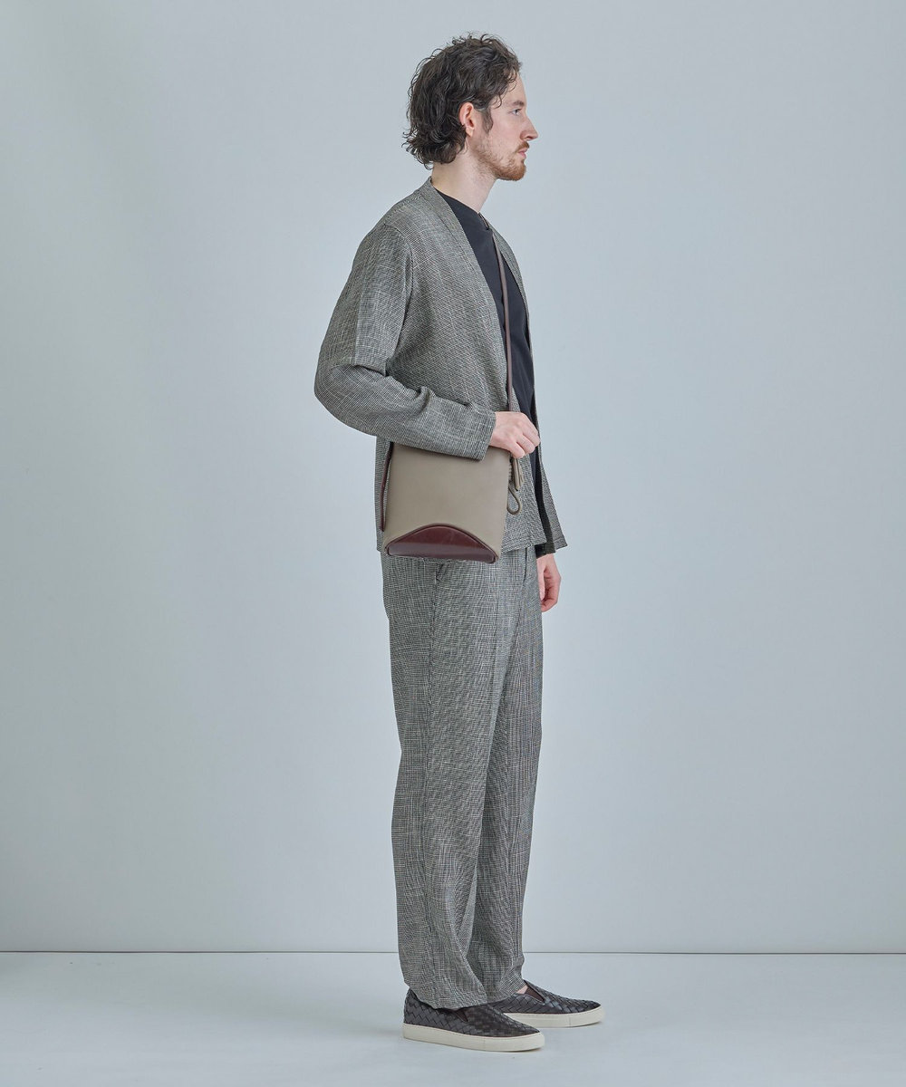 MEN'S BIGI 【SEEKER/シーカー】別注 ソフトレザーミニショルダーバッグ グレー系その他