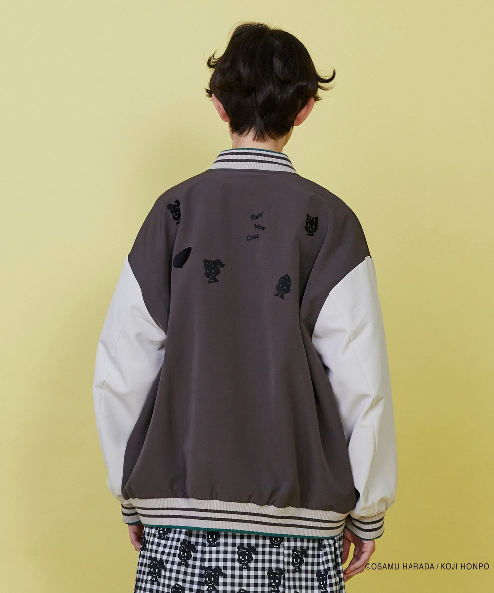 FRAPBOIS OSAMU GOODS レタードジャケット チャコールグレー