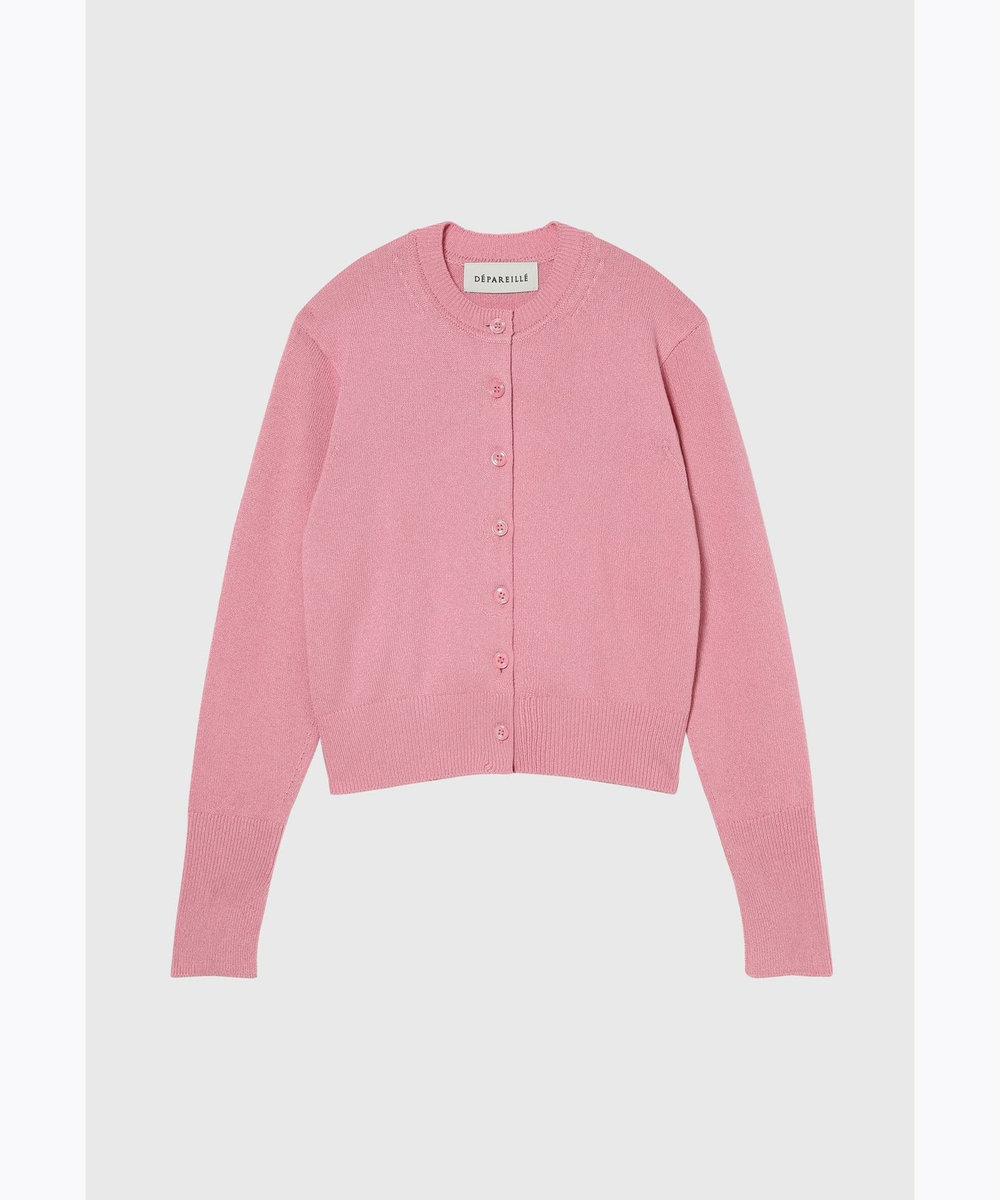 DÉPAREILLÉ VISCOSE LAME CARDIGAN / ヴィスコースラメカーディガン ピンク