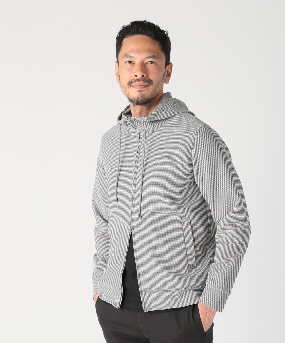 MEN'S BIGI カラミストレッチフードパーカー ホワイト系その他