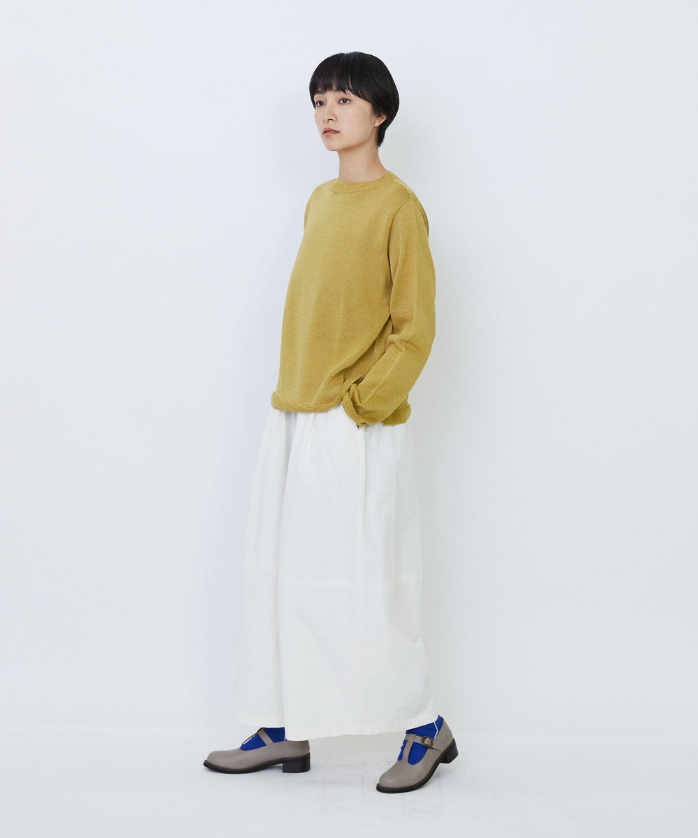 LOISIR クルーネックプルオーバー マスタード