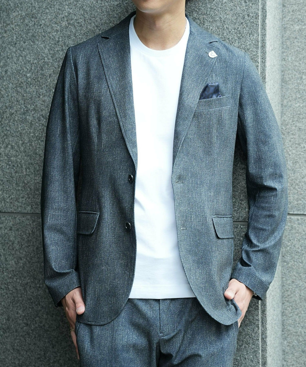MEN'S BIGI 【ACTIVE TAILOR/アクティブテイラー】シルケットスムースクルーネックTシャツ＜接触冷感 / UVカット＞ ホワイト