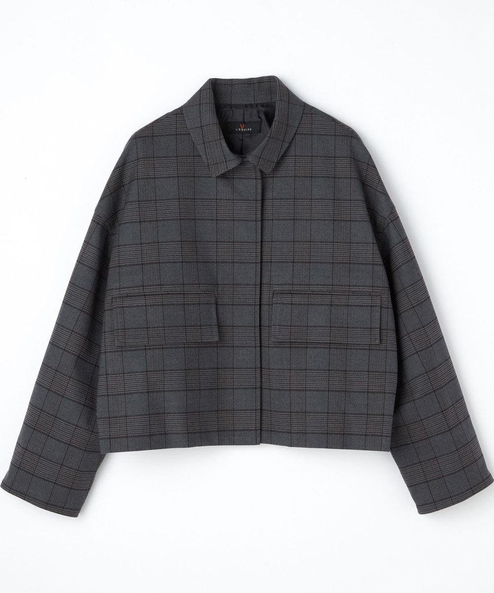 L'EQUIPE T/Rウォームストレッチジャケット チェック