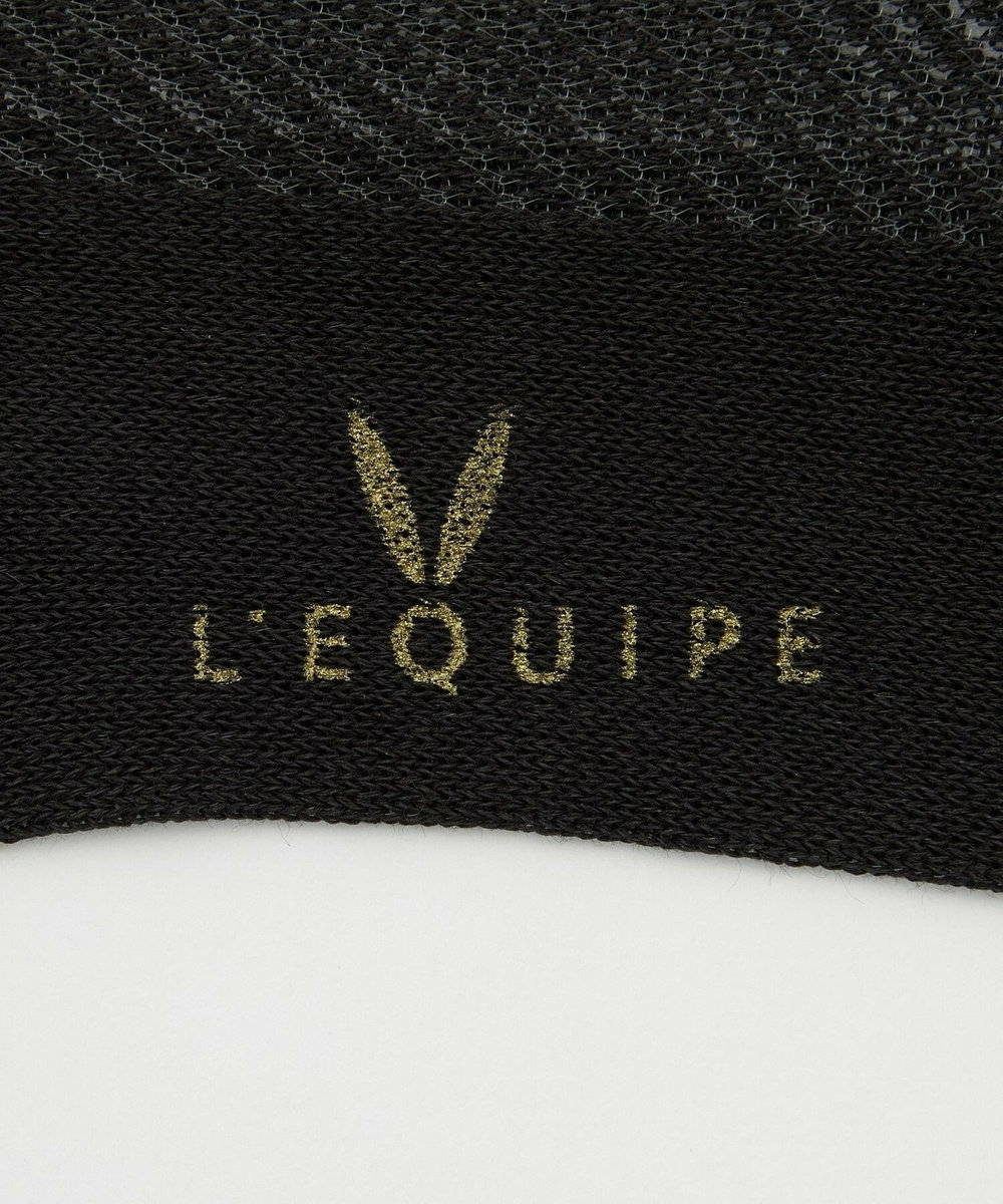 L'EQUIPE シースルーヘリンボーンソックス ブラック