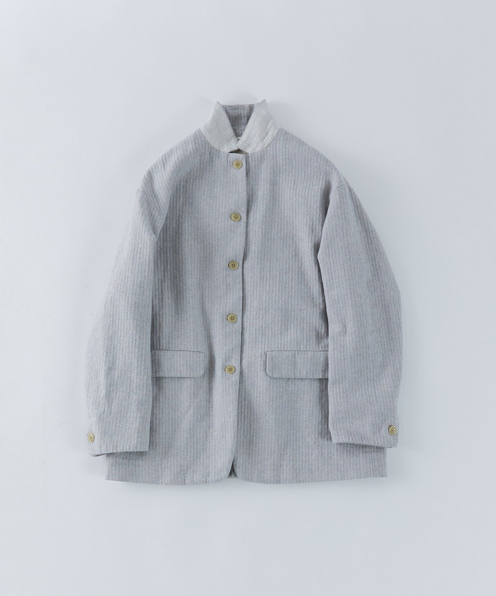congés payés ADIEU TRISTESSE 綿麻ツィードジャケット グレー系その他