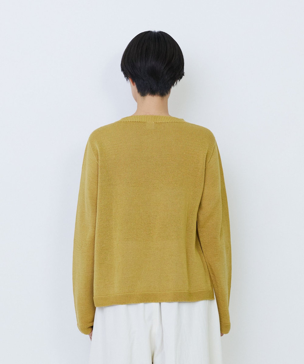 LOISIR クルーネックプルオーバー マスタード