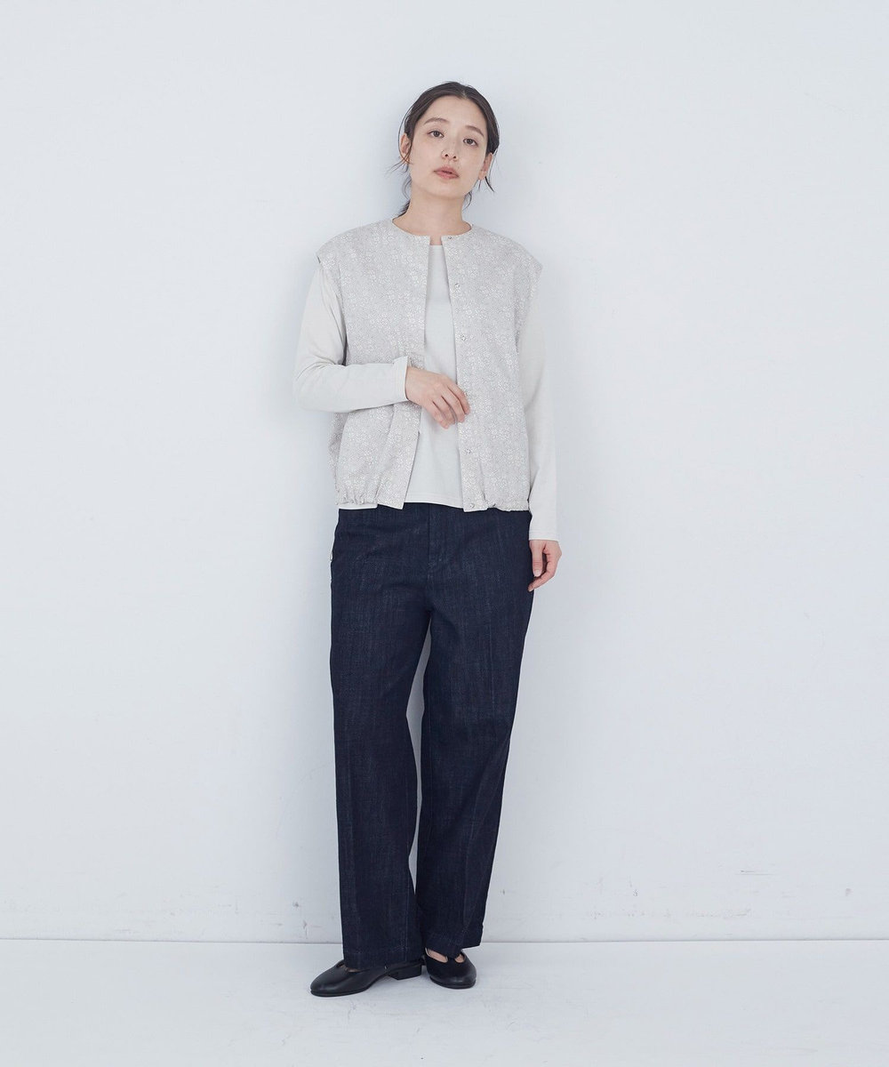 ADIEU TRISTESSE 刺繍入りロングスリーブＴシャツ アイボリー