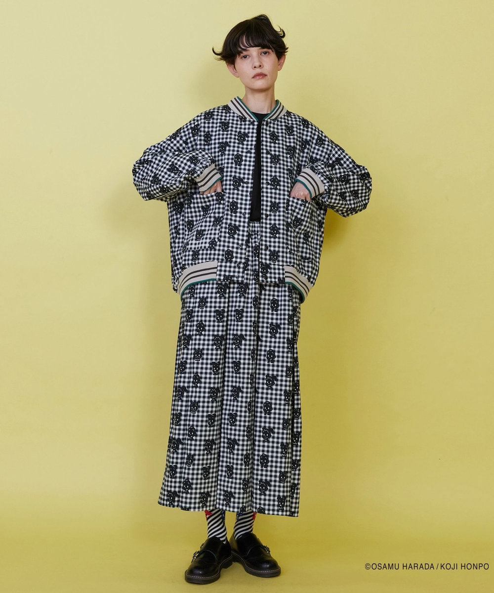 FRAPBOIS OSAMU GOODS レタードジャケット チャコールグレー