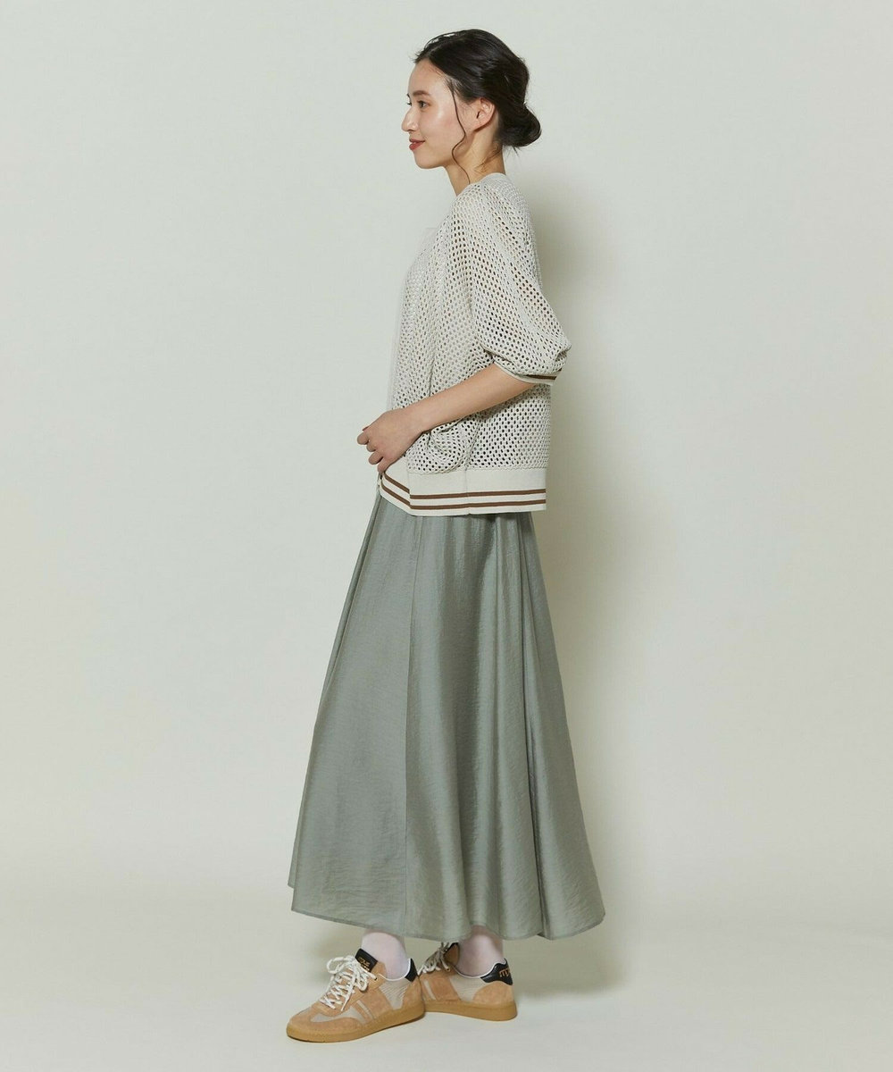 L'EQUIPE GREEN 和紙メッシュショートブルゾン ベージュ