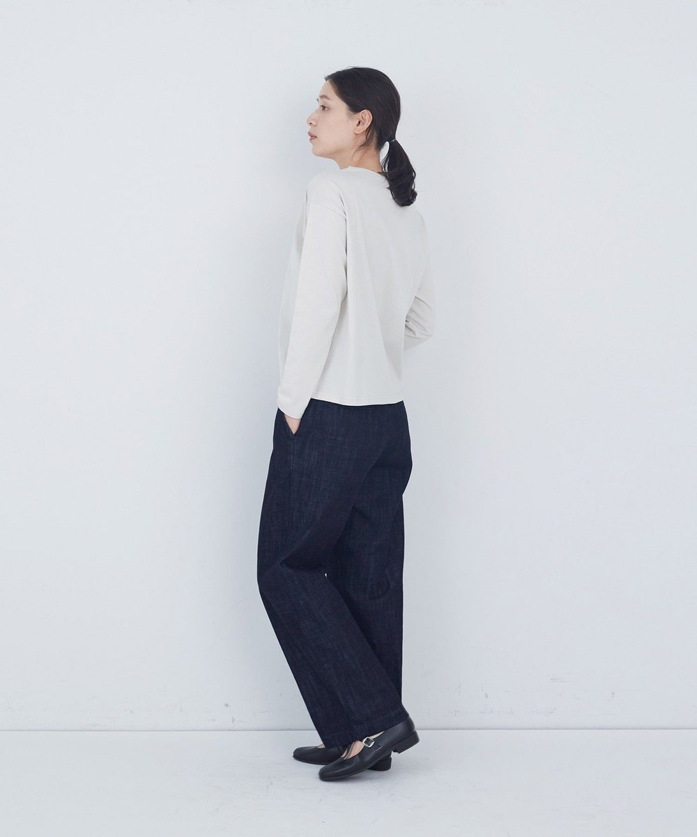 ADIEU TRISTESSE 刺繍入りロングスリーブＴシャツ アイボリー