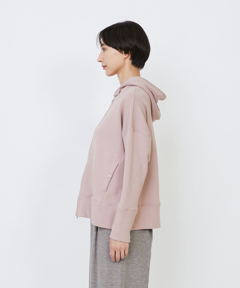 LOISIR 度詰め裏毛ジップフーディ ピンク