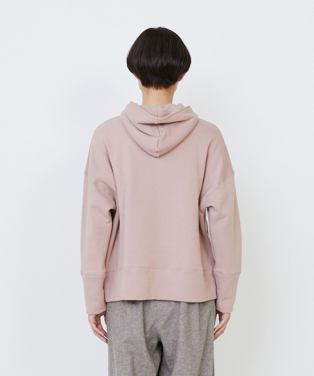 LOISIR 度詰め裏毛ジップフーディ ピンク