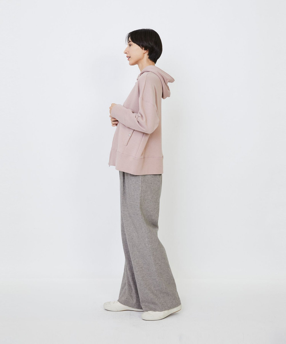 LOISIR 度詰め裏毛ジップフーディ ピンク