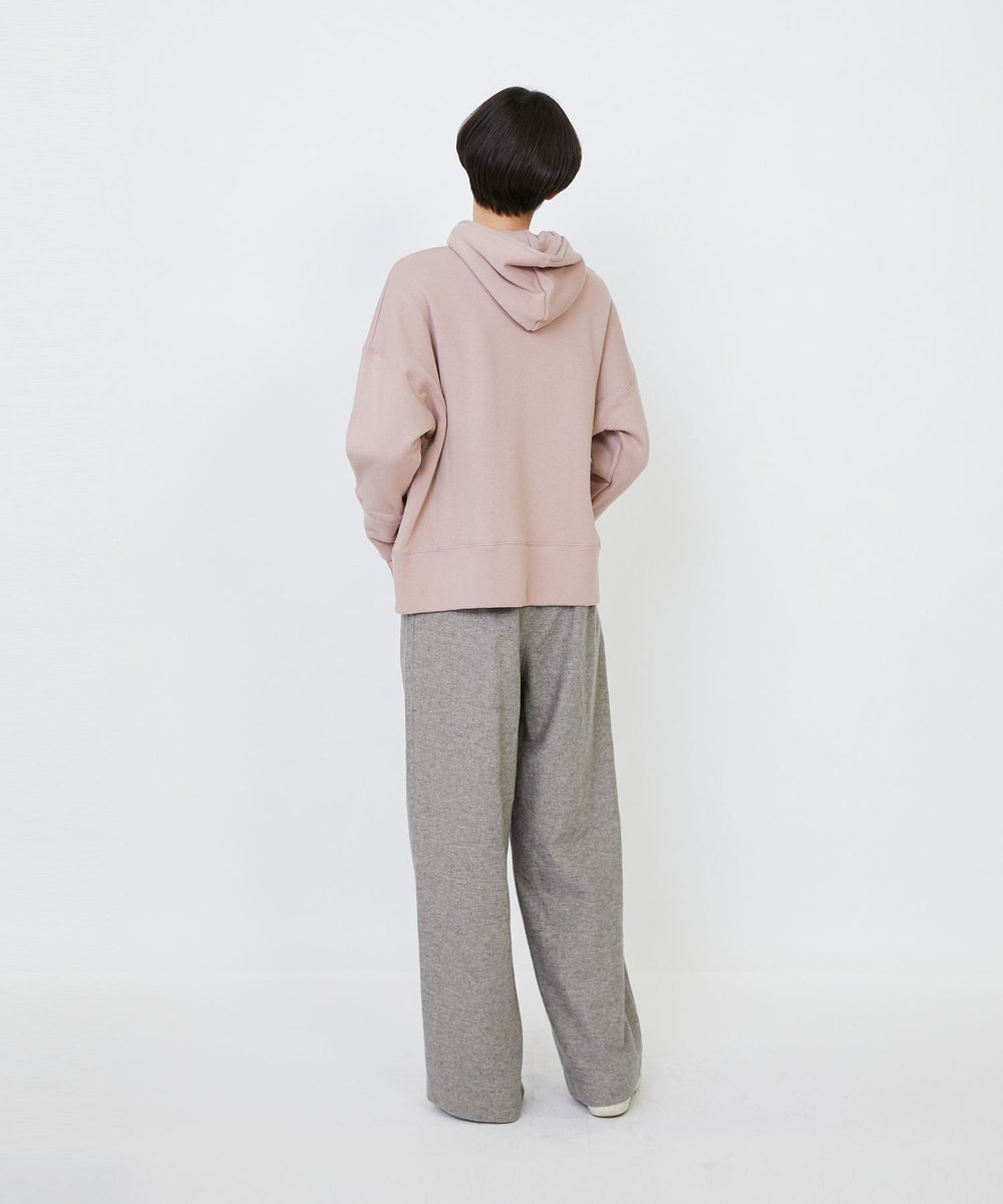 LOISIR 度詰め裏毛ジップフーディ ピンク